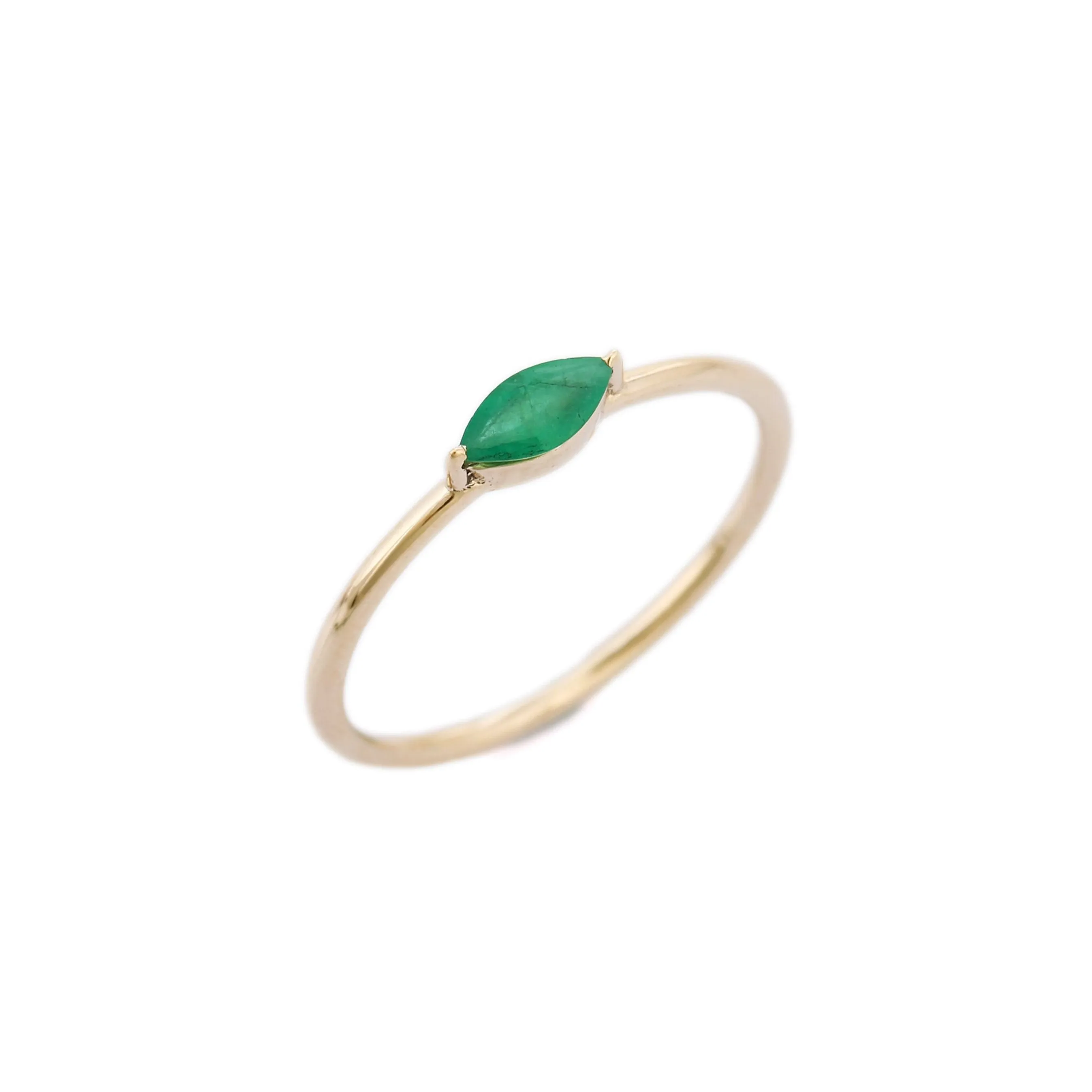 14K Emerald Precious Gold Ring