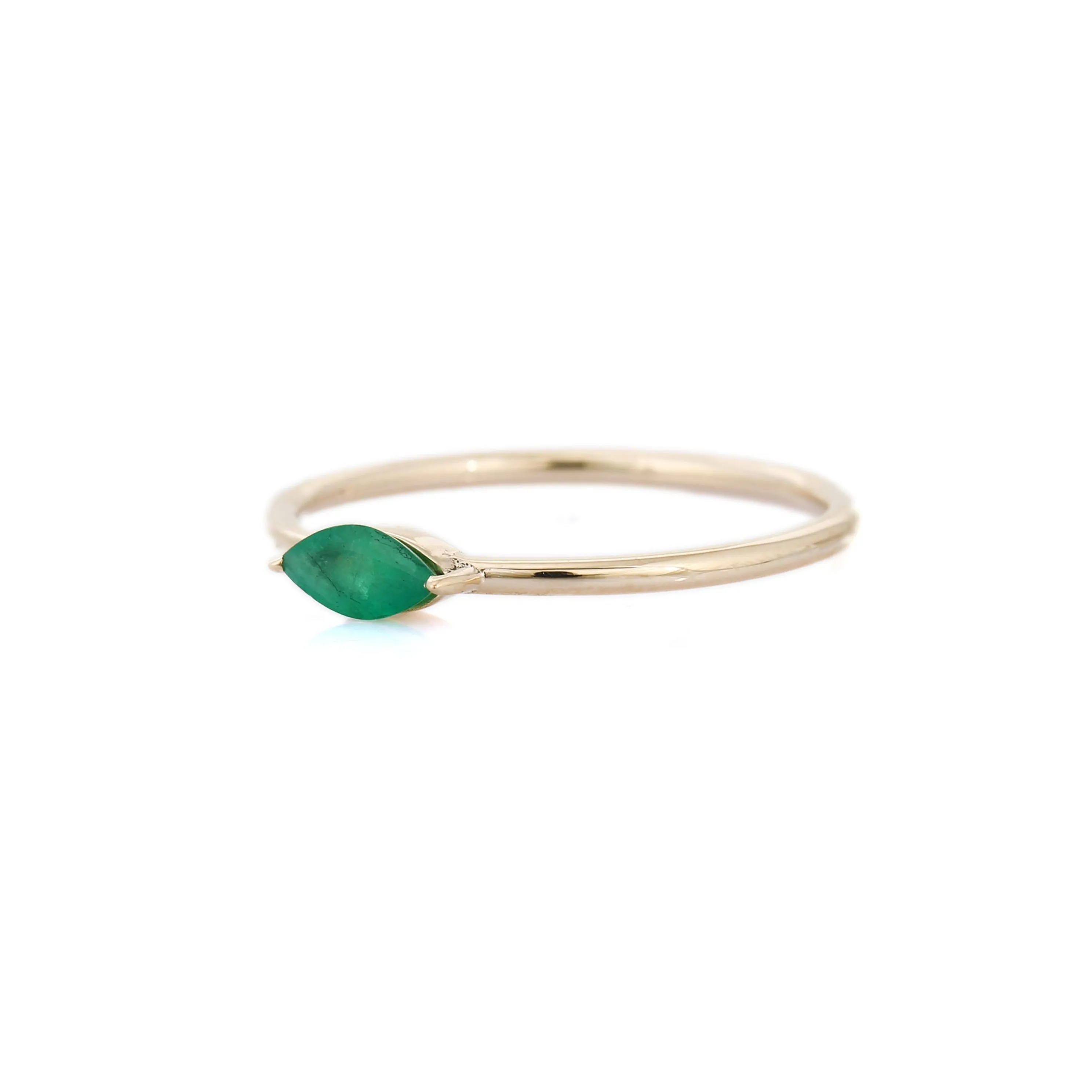 14K Emerald Precious Gold Ring