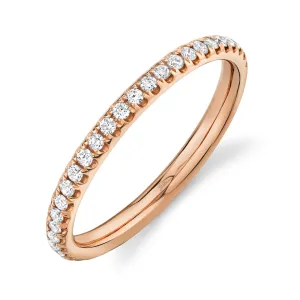 14k Rose Gold Diamond Eternity Band