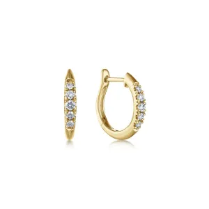 14K Yellow Gold Classic Round 15mm Diamond Huggies - EG13327Y45JJ