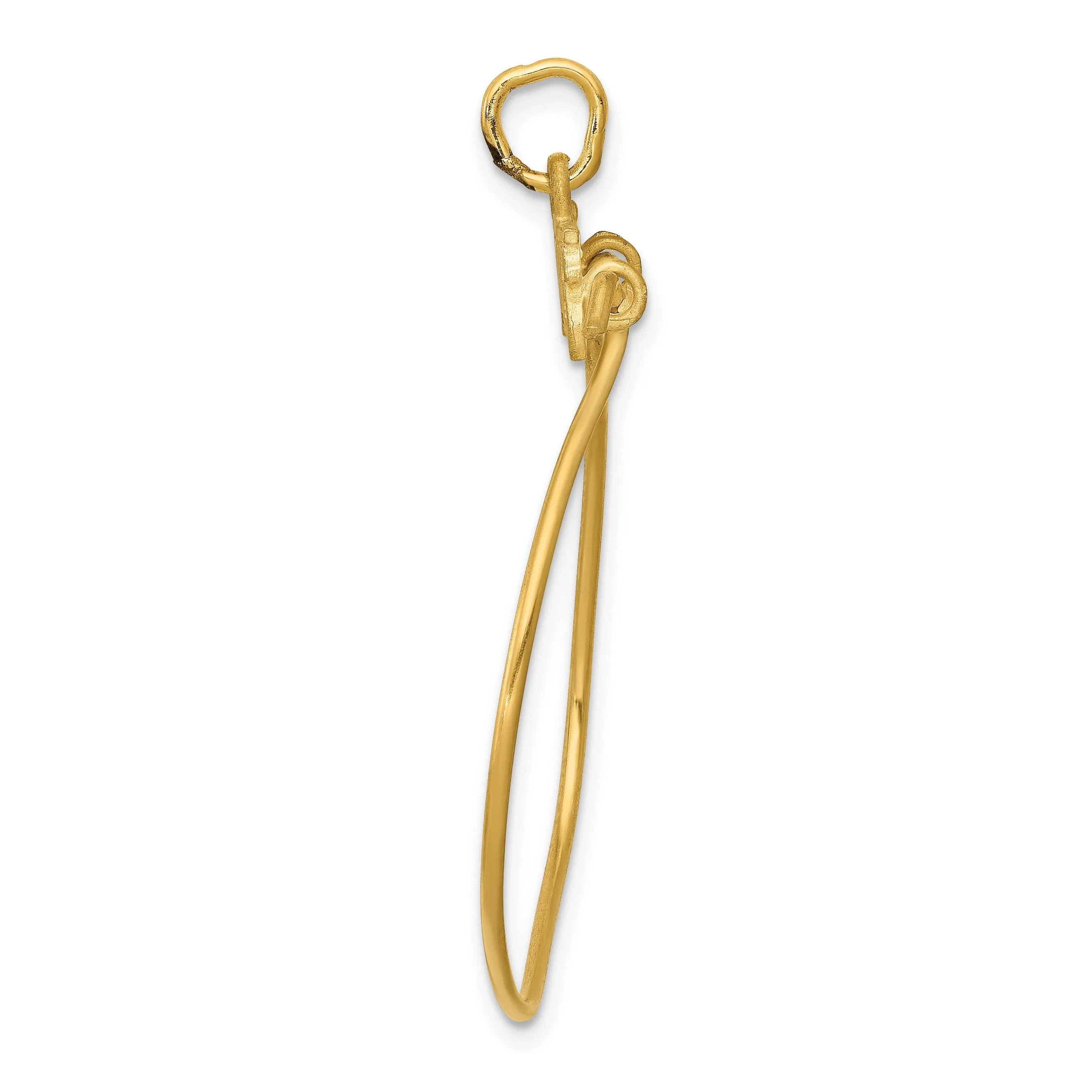 14k Yellow Gold MEMORIES Charm Holder Pendant