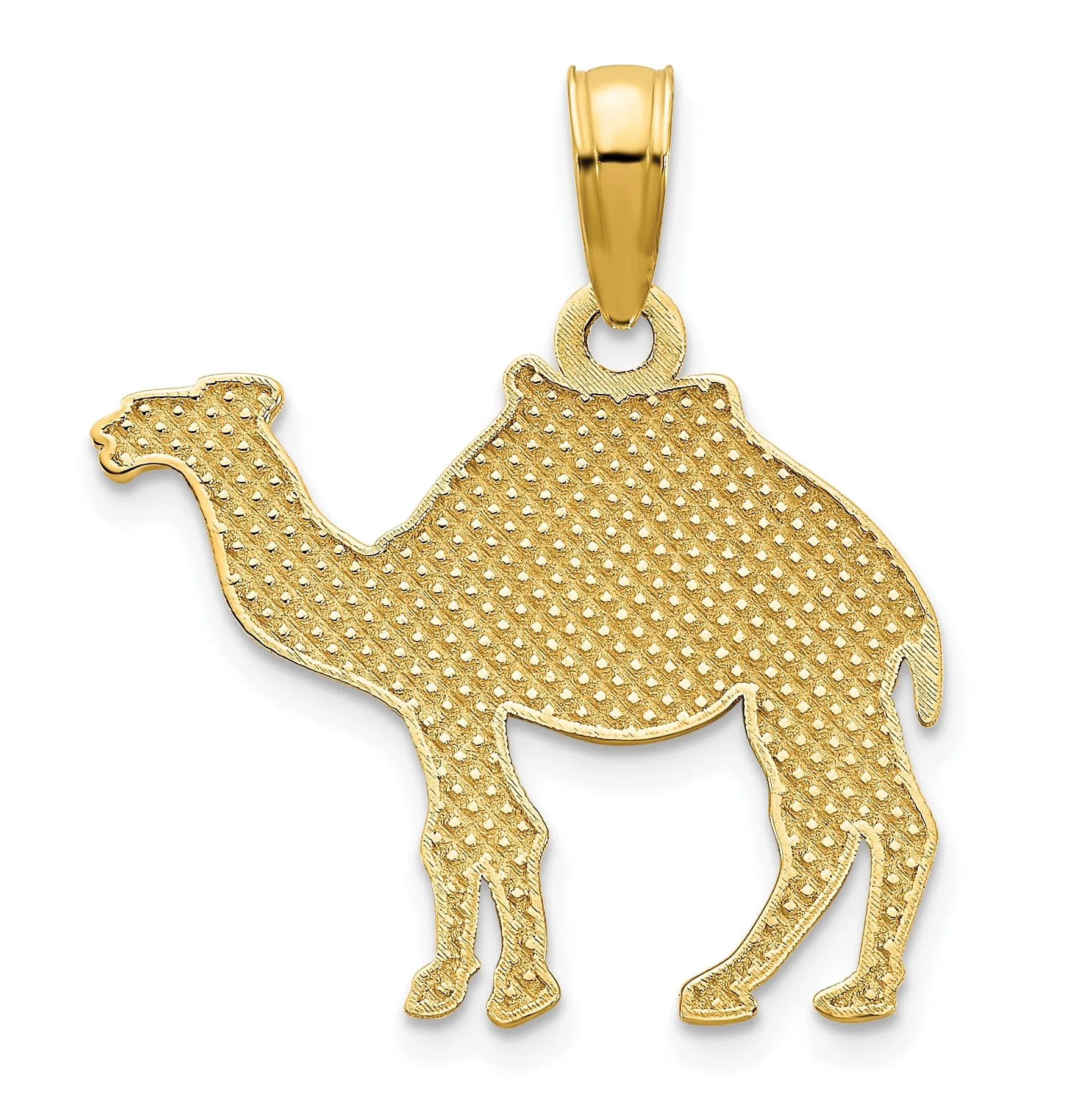 14K Yellow Gold Polished Finish Camel Charm Pendant