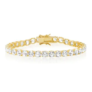 5MM ROUND CZ TENNIS BRACELET, GOLD