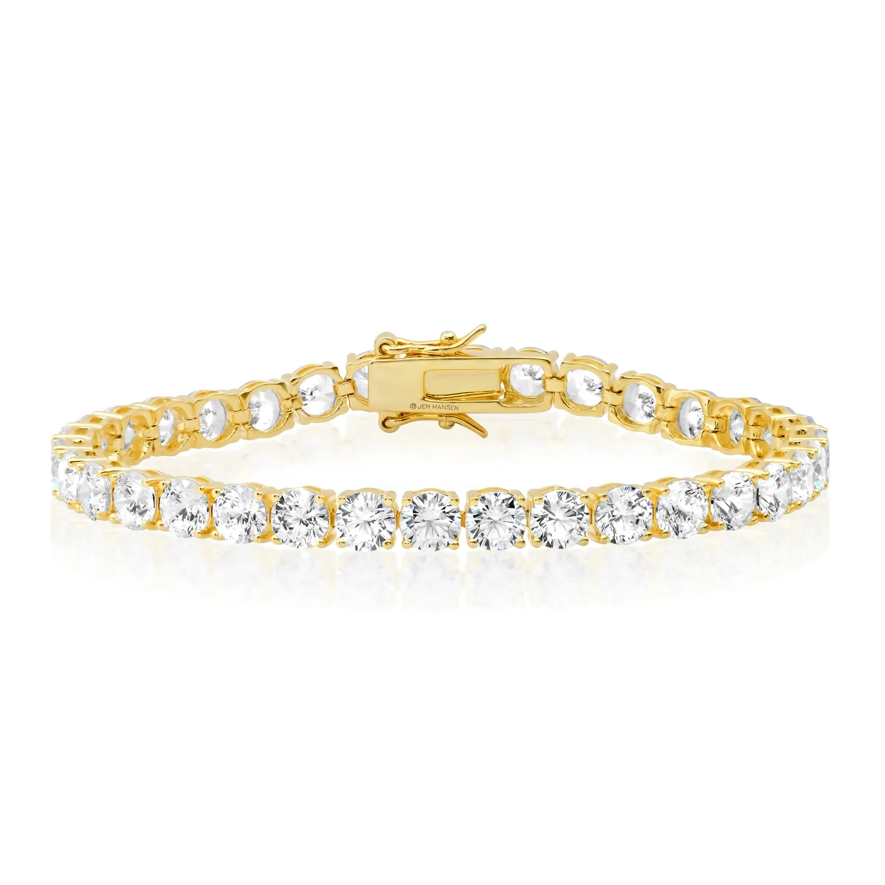 5MM ROUND CZ TENNIS BRACELET, GOLD