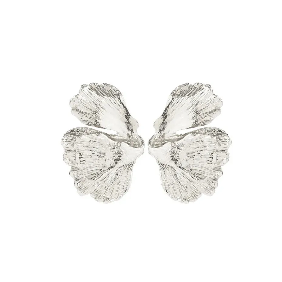 A&A Geometric Petal Flower Stud Earrings