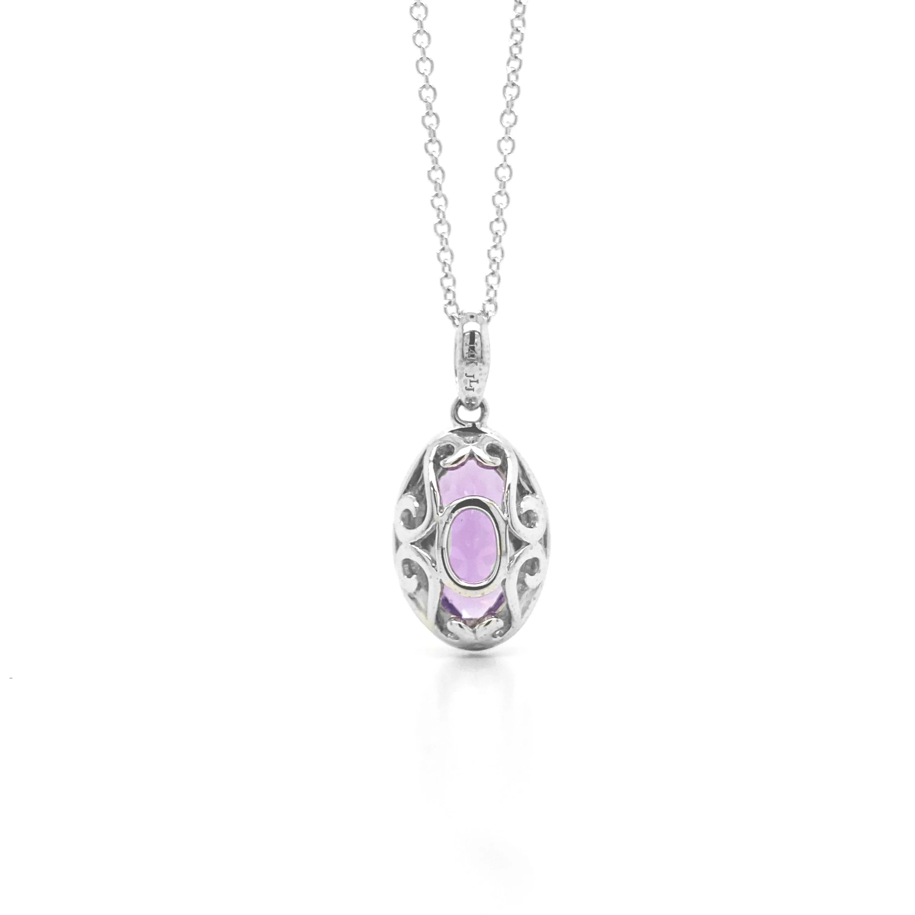 Amethyst Pendant White Gold P018N