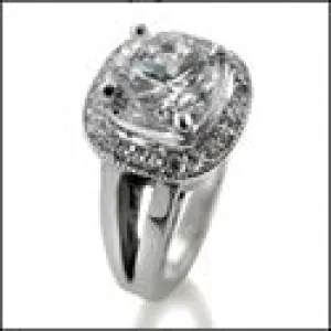 Anniversary 1.25 Round Center Open Cubic Zirconia Cz Ring