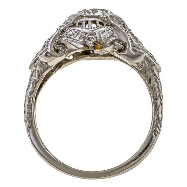 Art Deco Engagement Ring, Circular Brilliant 1.03ct.