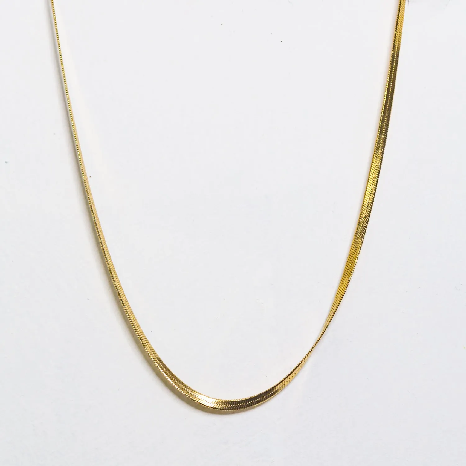 Artklim Gold Plated Flat Snake Chain