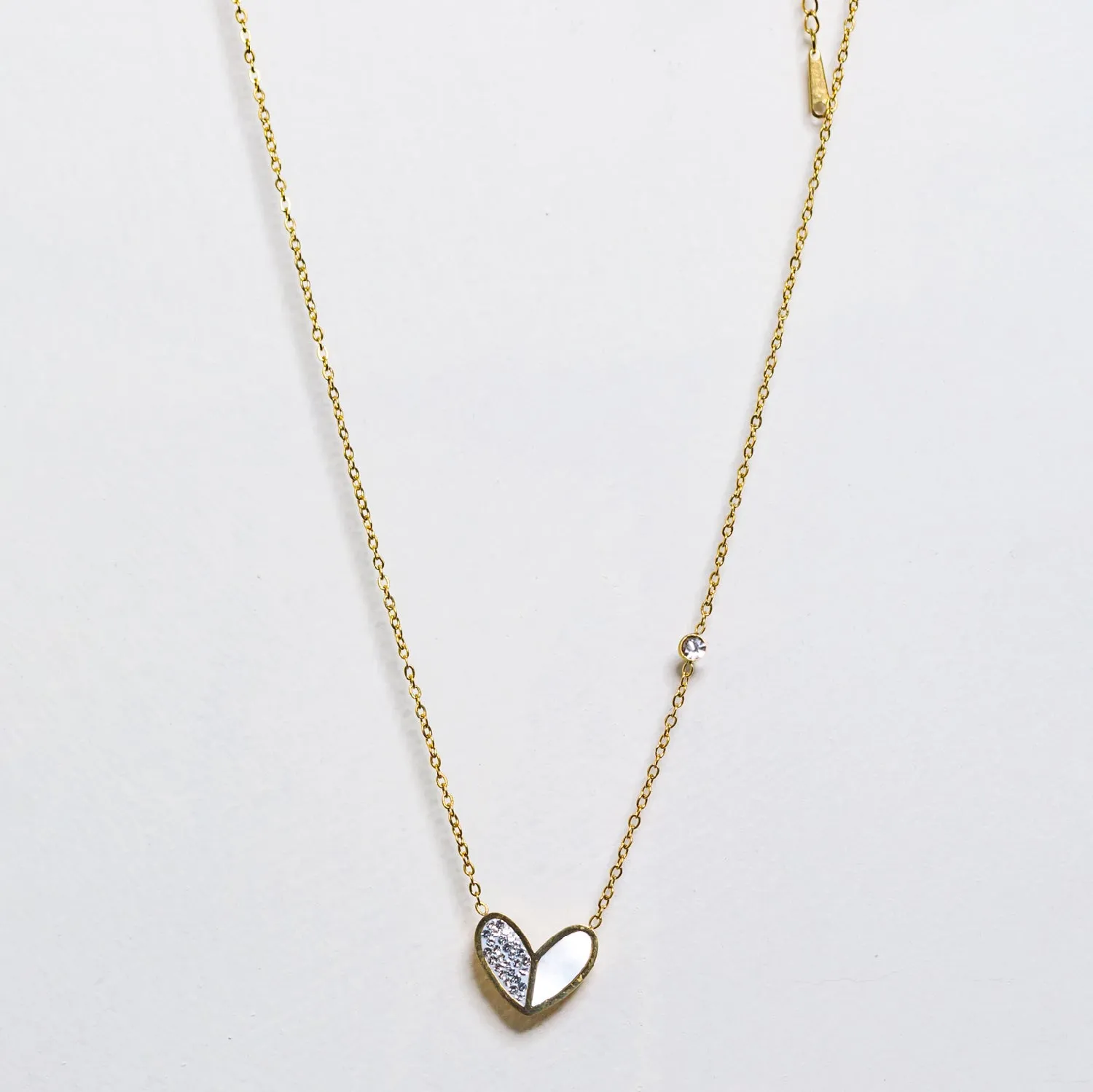 Artklim Gold Plated Heart Pendant Necklace