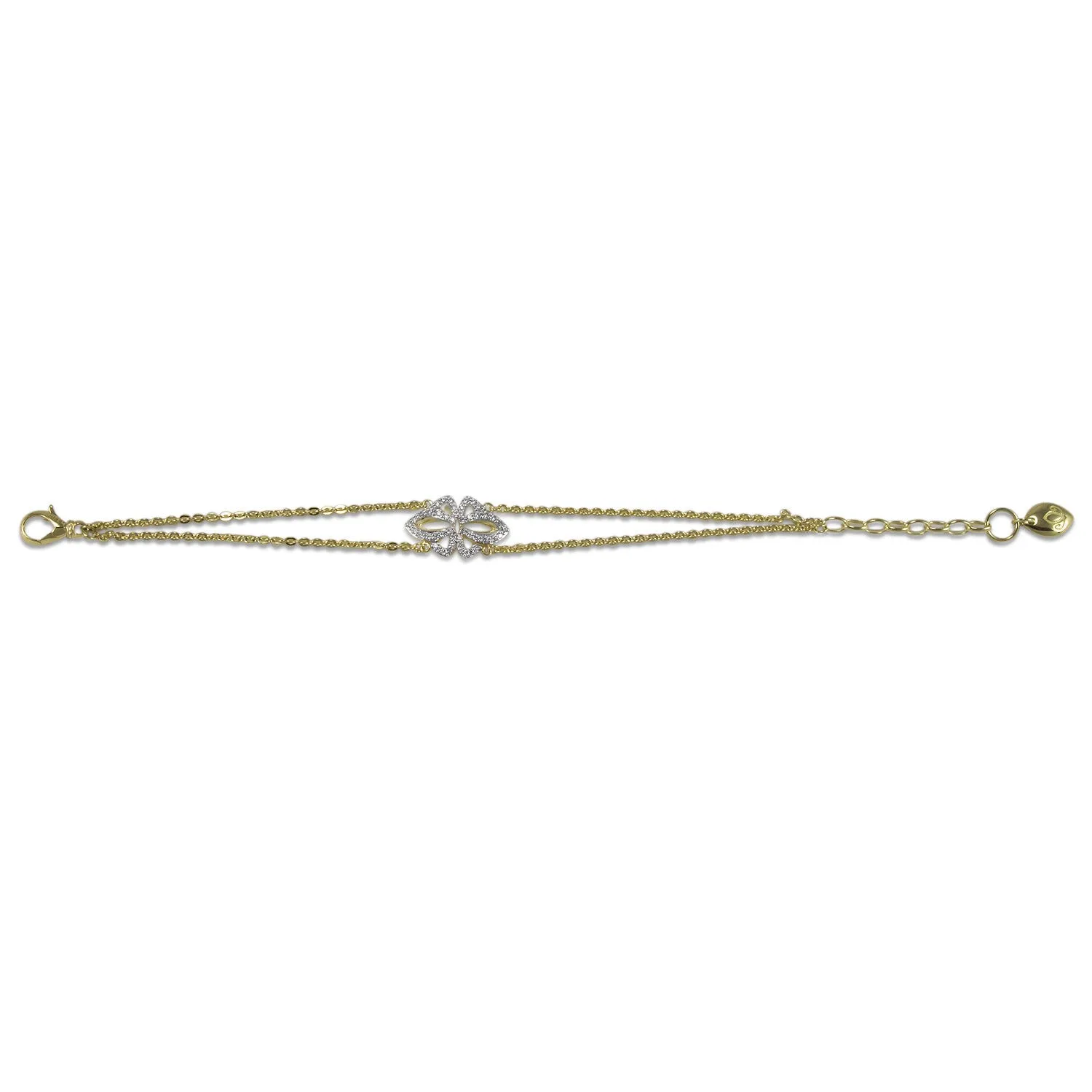 Beauty Pavé Chain Bracelet - 18K Gold Vermeil   CZ Blanc