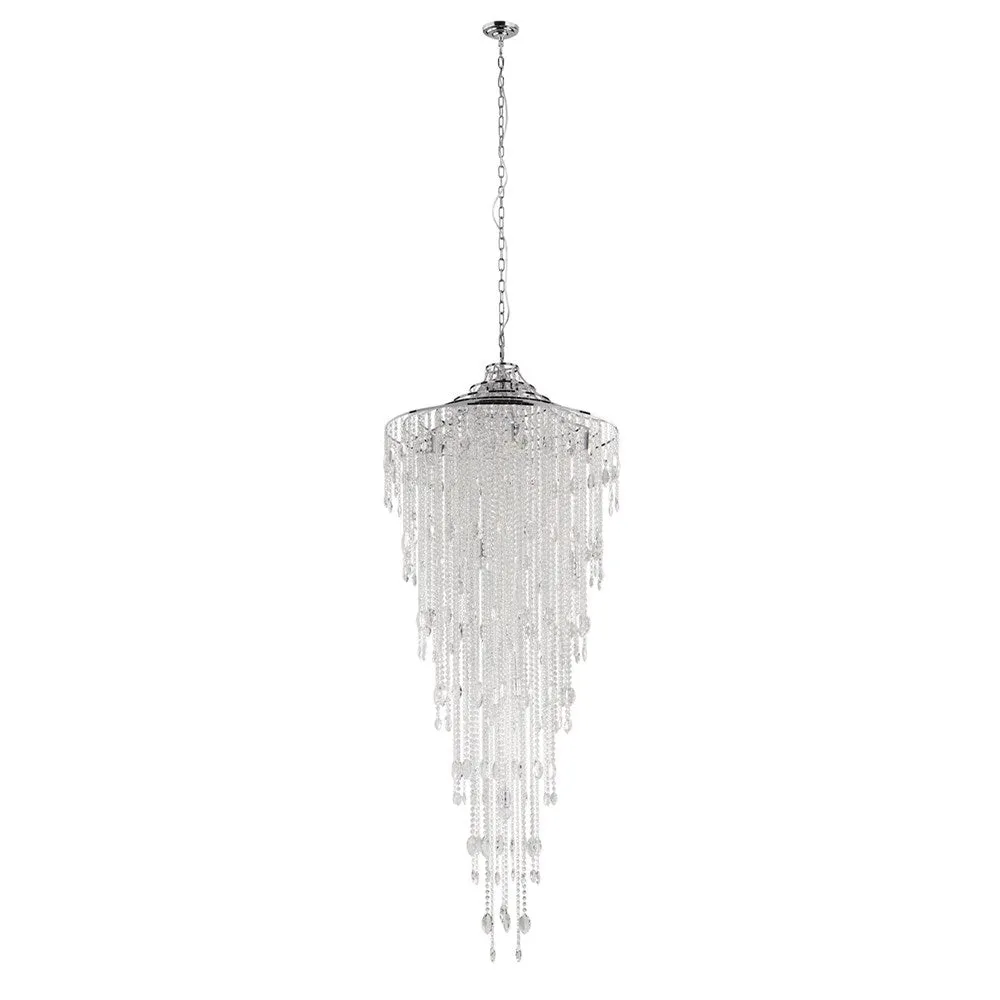 Beires Crystal Pendant Light 12Lt in Chrome