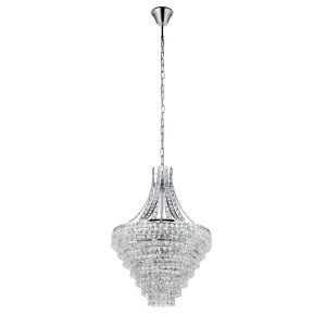 Beires Crystal Pendant Light 8Lt in Chrome