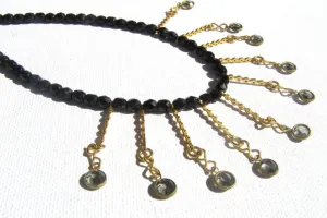 Black beaded necklace