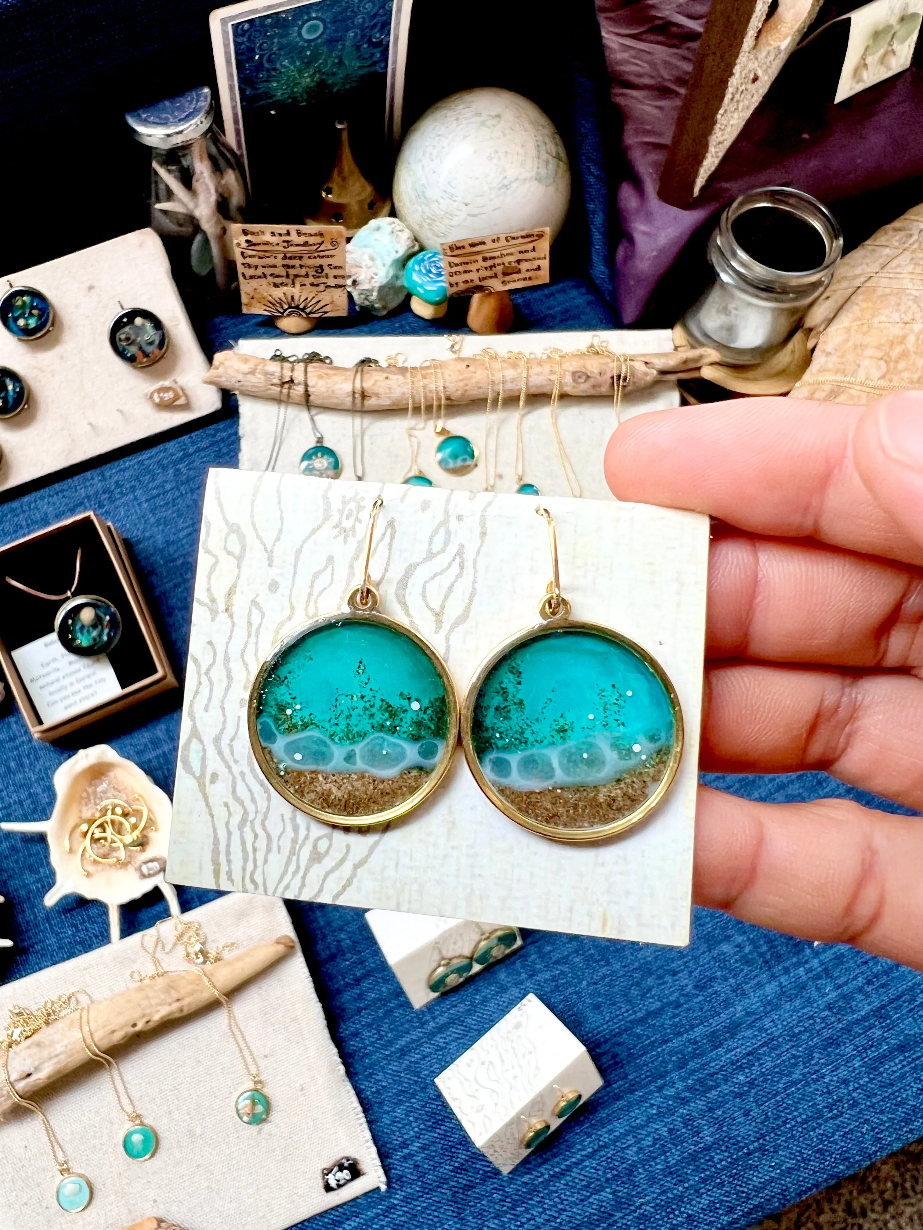 Blue Wave Beach earrings