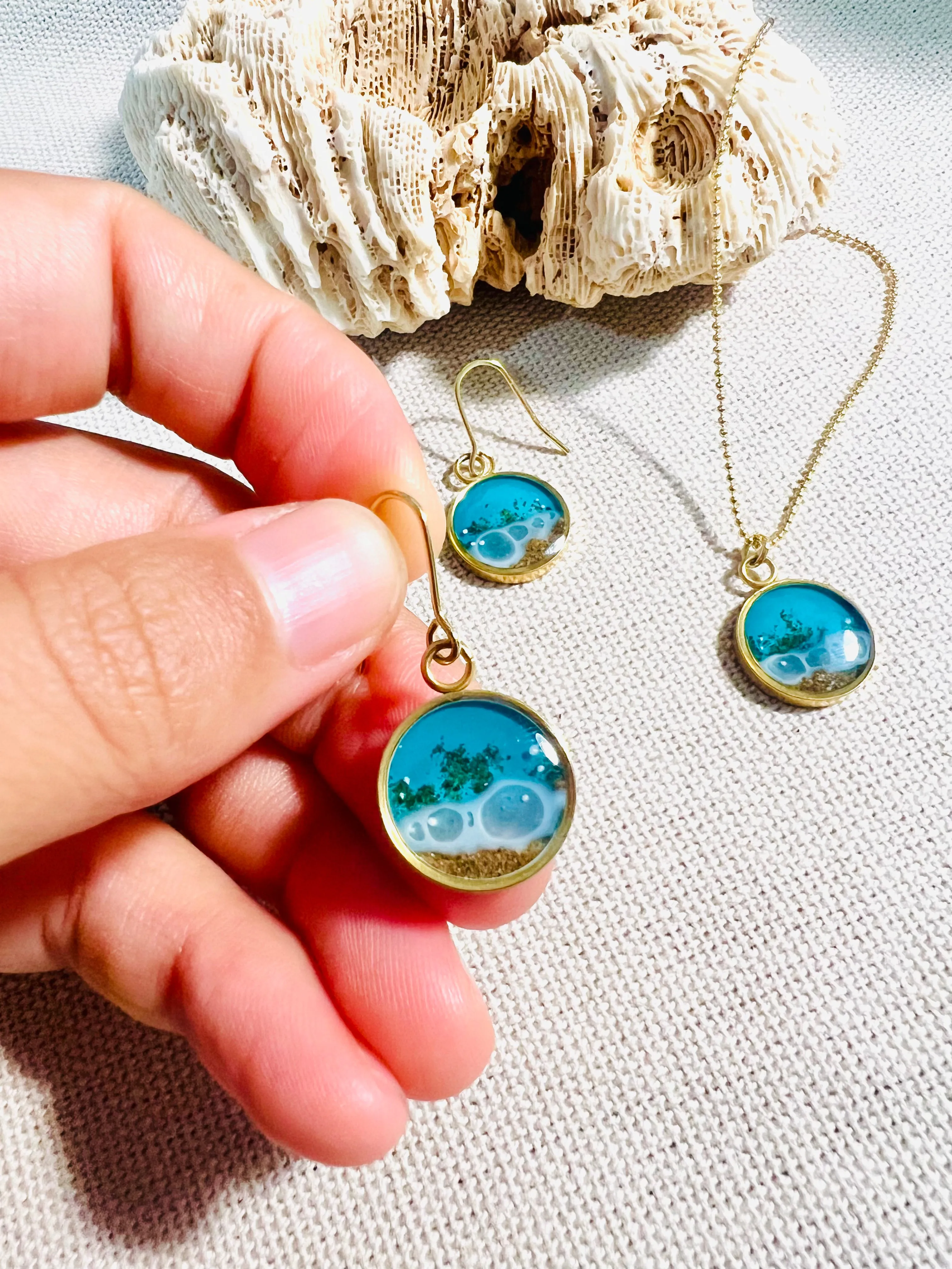 Blue Wave Beach earrings