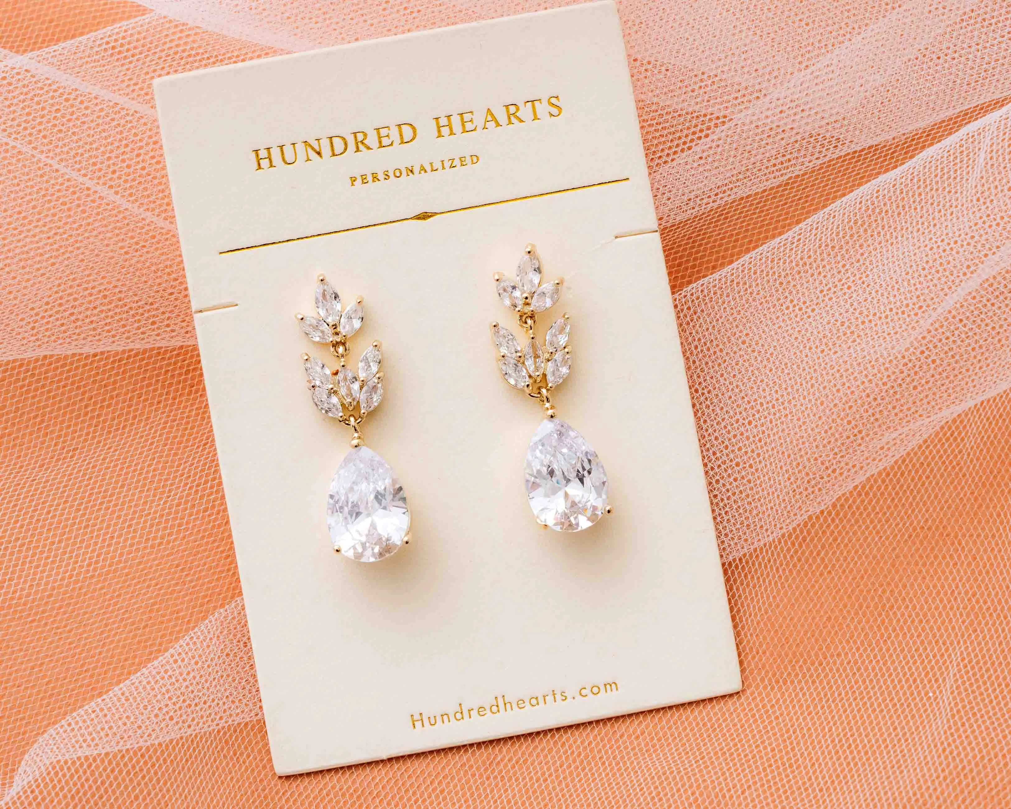 Bridal Diamond Drop Earrings