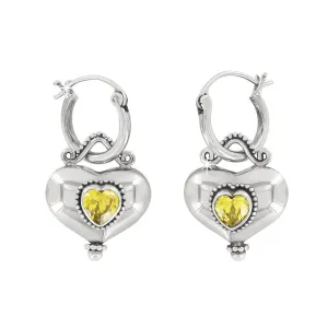 Buddha Gold Heart Reversible Earrings