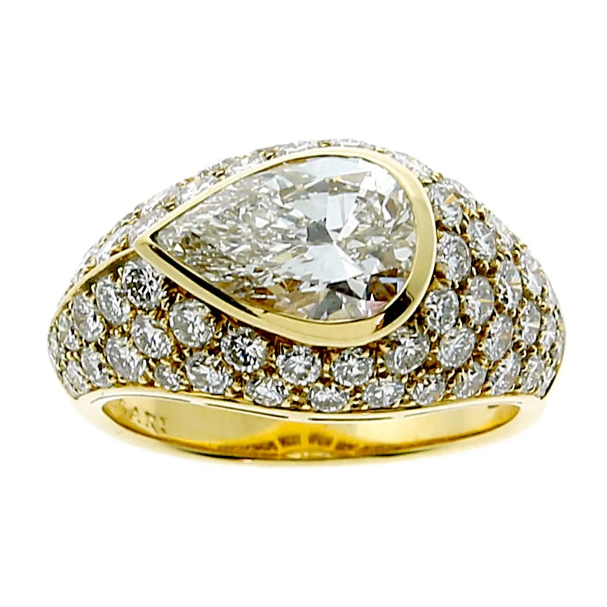 Bulgari Pear Cocktail Diamond Ring