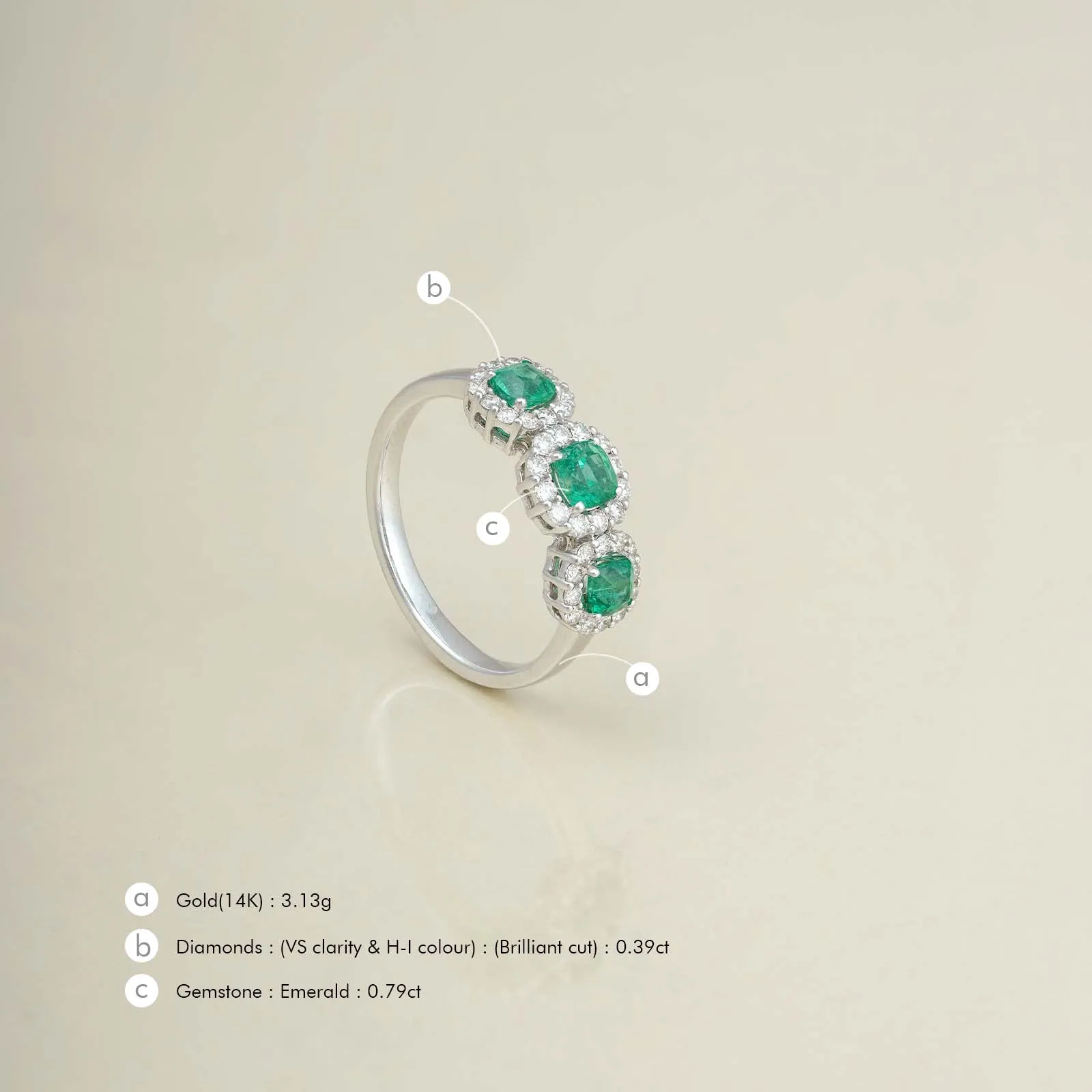 Cerys Emerald Ring