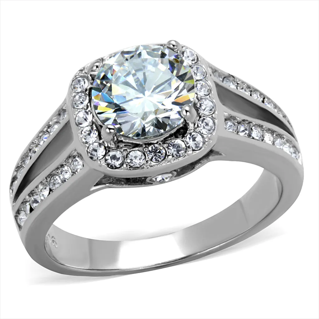 CJE2043 Brilliant Round Halo CZ Ring