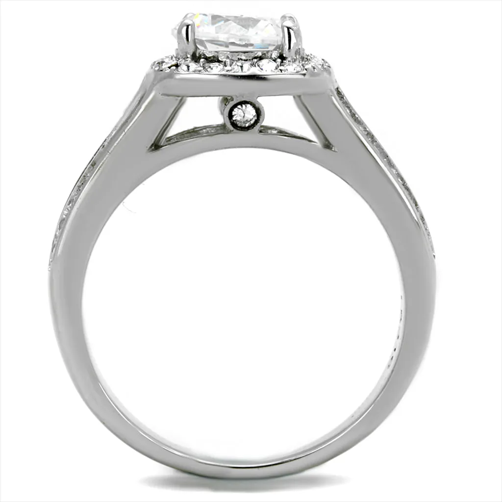 CJE2043 Brilliant Round Halo CZ Ring