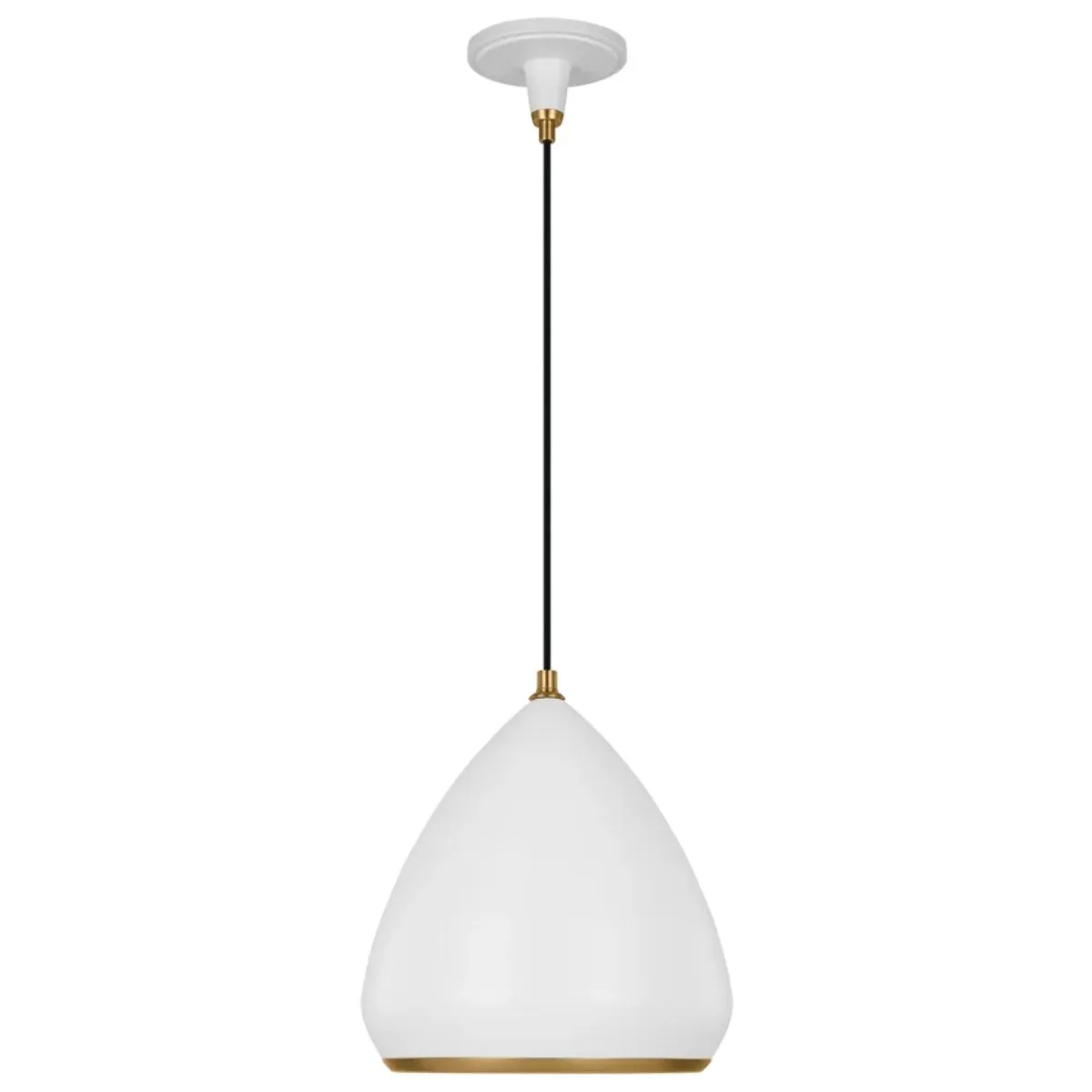 Clasica 13 in. Pendant Light Matte White Finish