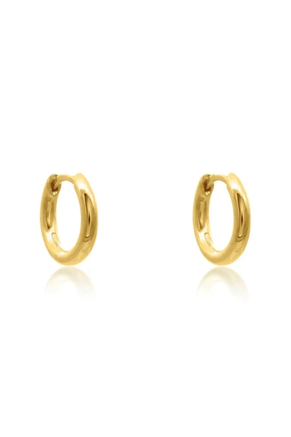 Classic Huggie Earrings Sterling Silver 14K EOL Gold Plated