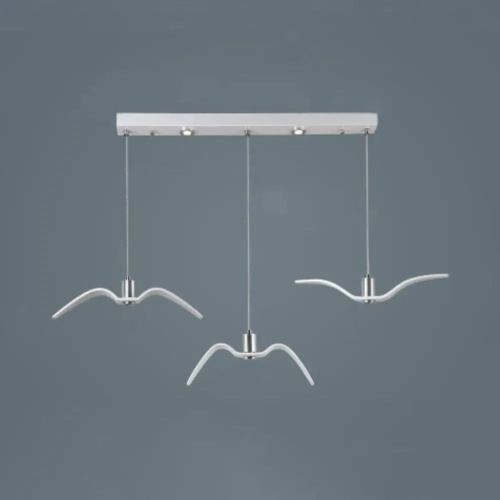 Contemporary Seagull Ceiling Light Fixture - Sleek Metal Pendant Lighting