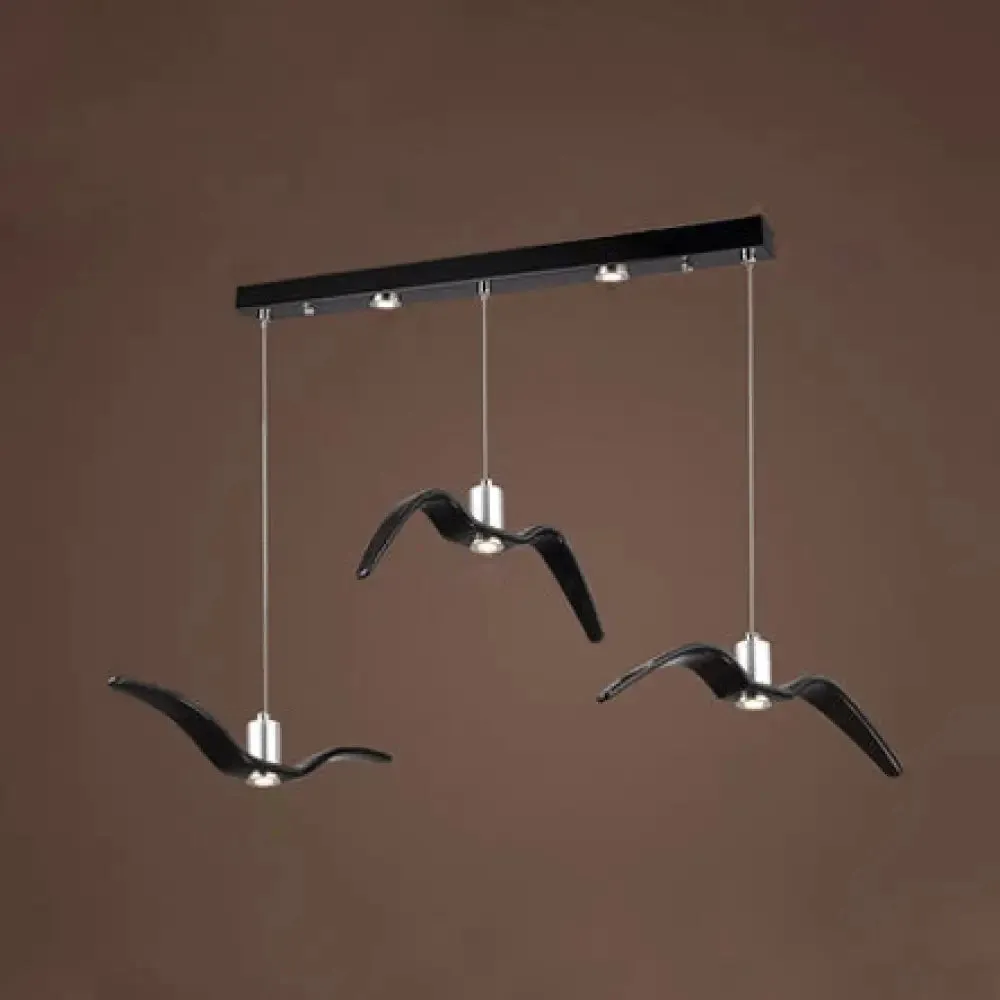 Contemporary Seagull Ceiling Light Fixture - Sleek Metal Pendant Lighting