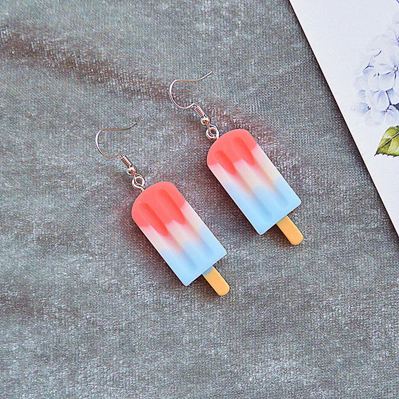 Creative Simulation Ice Popsicle Play Earrings Cool