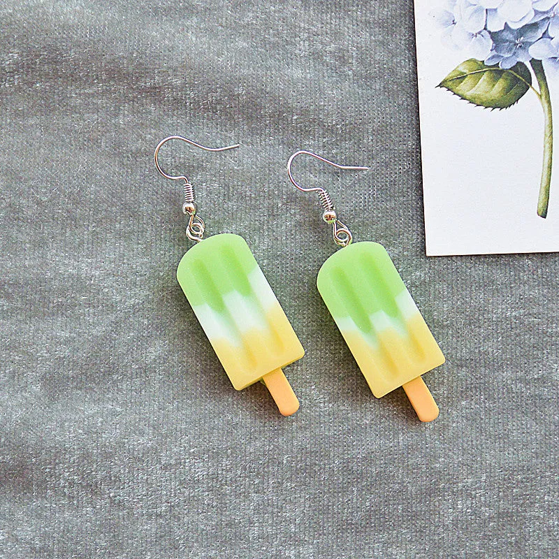 Creative Simulation Ice Popsicle Play Earrings Cool