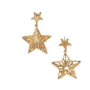 Creative Star Asymmetry Metal Earrings - Vienna Verve Collection by Planderful