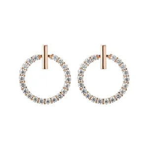 Crystal Rhinestone Round Stud Earrings