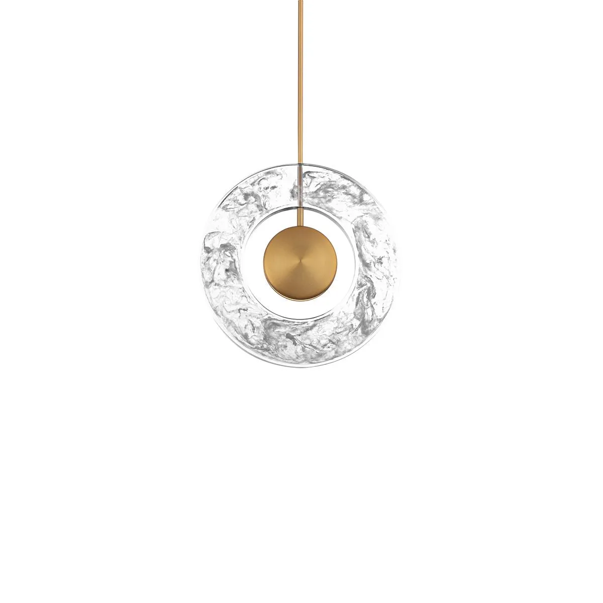 Cymbal 14 in. LED Pendant Light Brass Finish