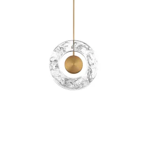 Cymbal 14 in. LED Pendant Light Brass Finish