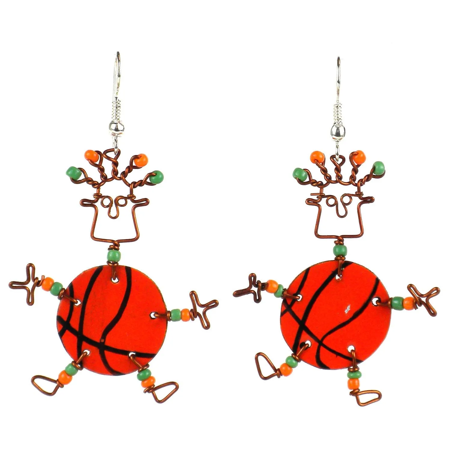 Dancing Girl Basketball Earrings Creative Alternatives