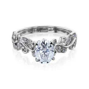 Daphne Diamond Wreath Moissanite Engagement Ring