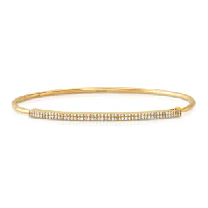 DOUBLE ROW DIAMOND HOOK BRACELET, GOLD