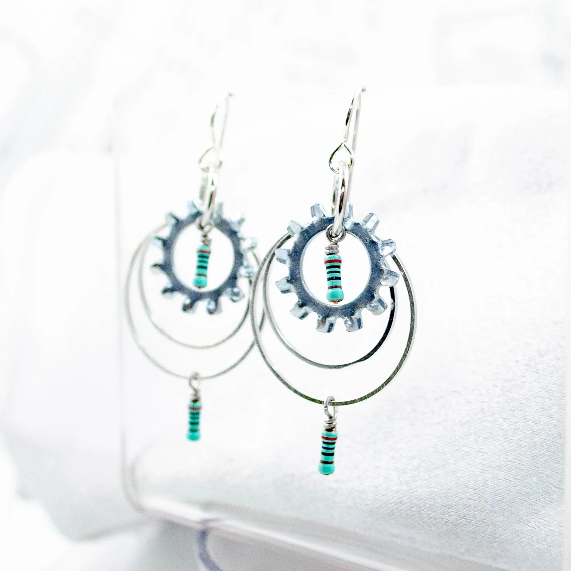 Electronic Component Earrings - Resistors and Washers