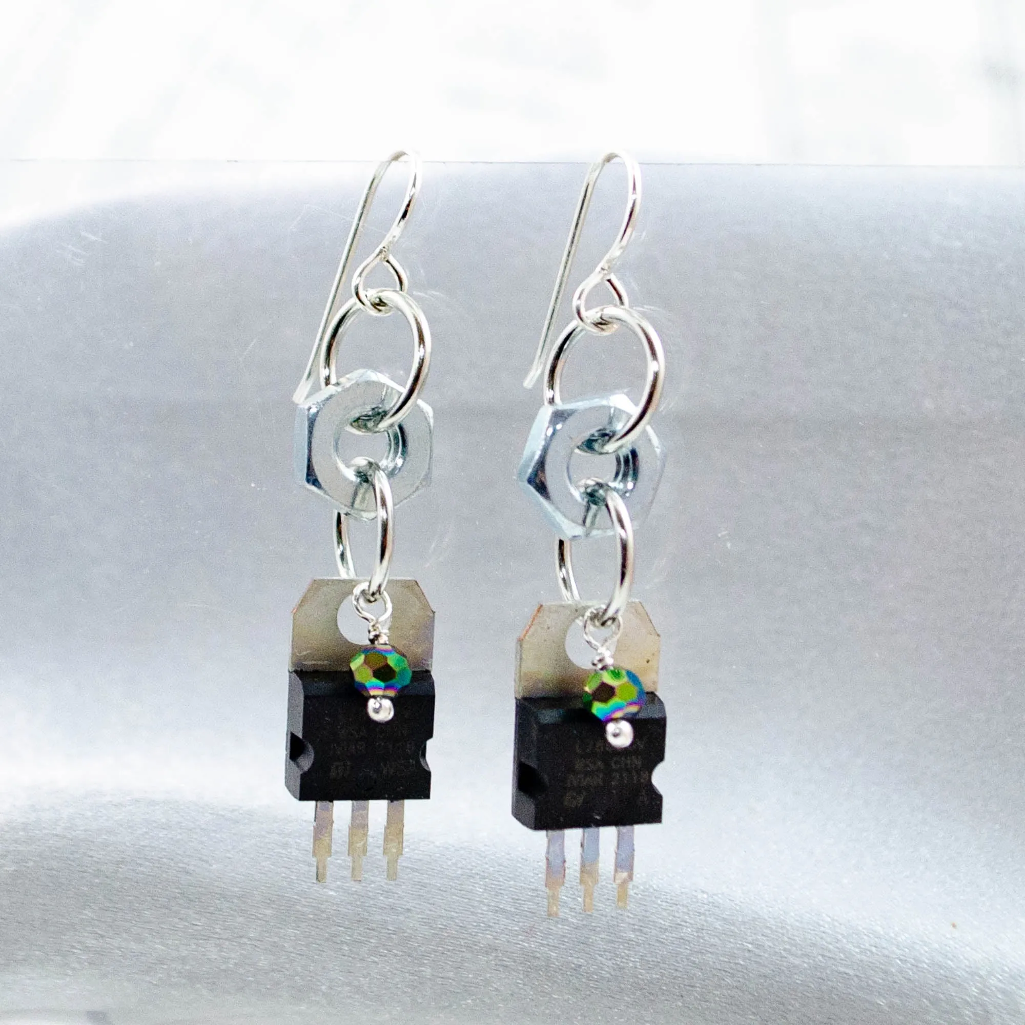 Electronic Component Earrings - Voltage Regulators and Hardware