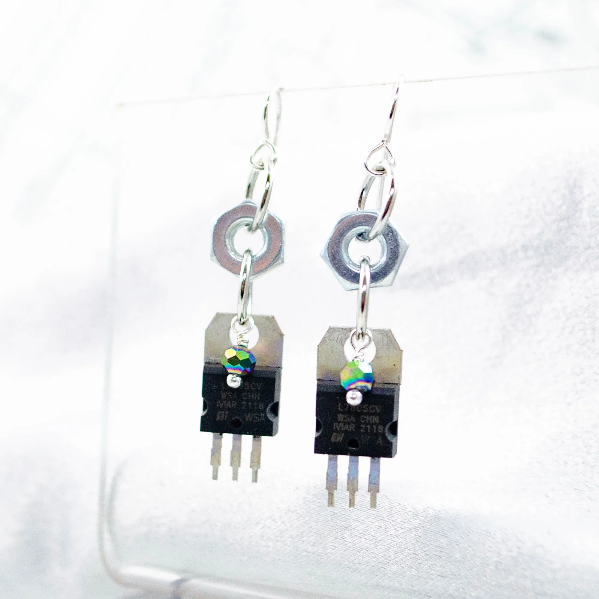 Electronic Component Earrings - Voltage Regulators and Hardware