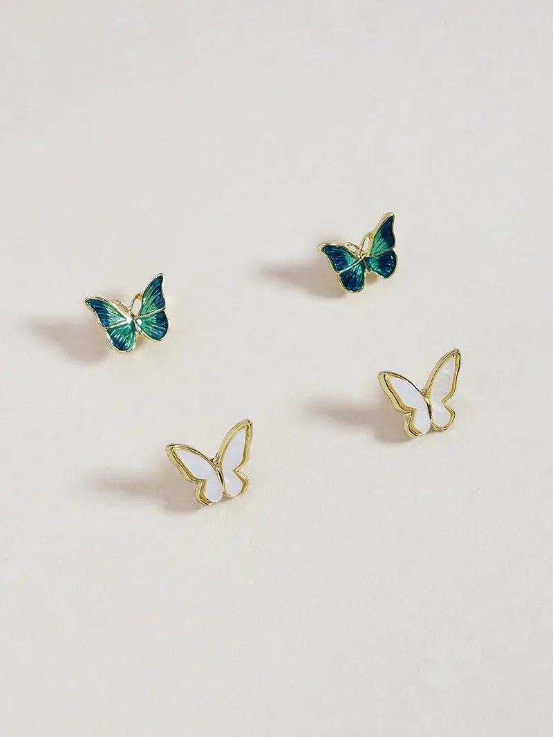 Elegant Vienna Verve Metal Butterfly Earrings with Timeless Charm