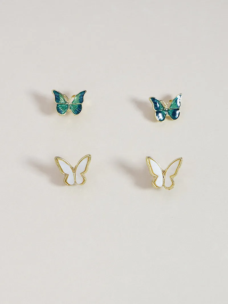 Elegant Vienna Verve Metal Butterfly Earrings with Timeless Charm