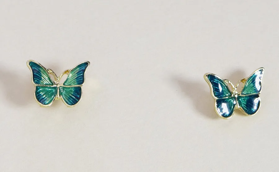 Elegant Vienna Verve Metal Butterfly Earrings with Timeless Charm