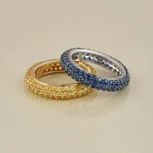 Ella Blue & Yellow Sapphire Ring Set