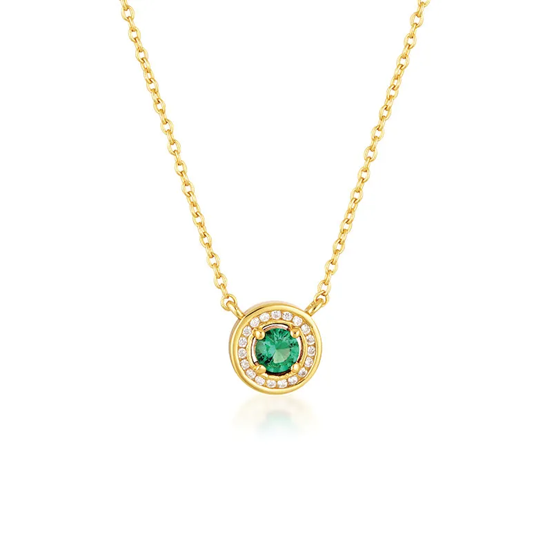 EMERALD HALO NECKLACE