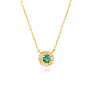 EMERALD HALO NECKLACE