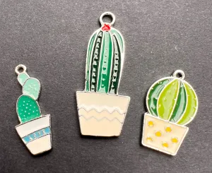 Enamel Cacti Charm / Pendant