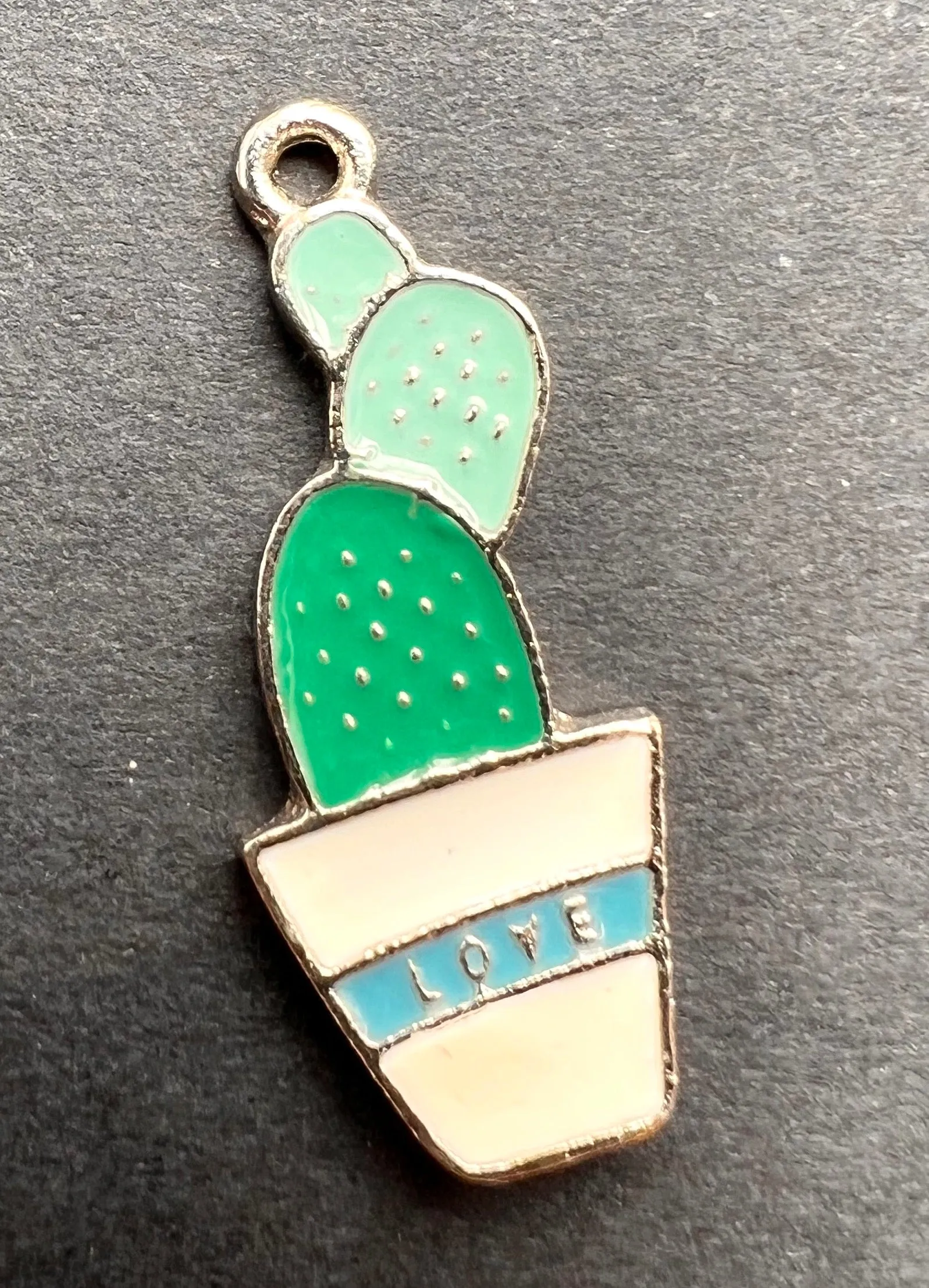 Enamel Cacti Charm / Pendant